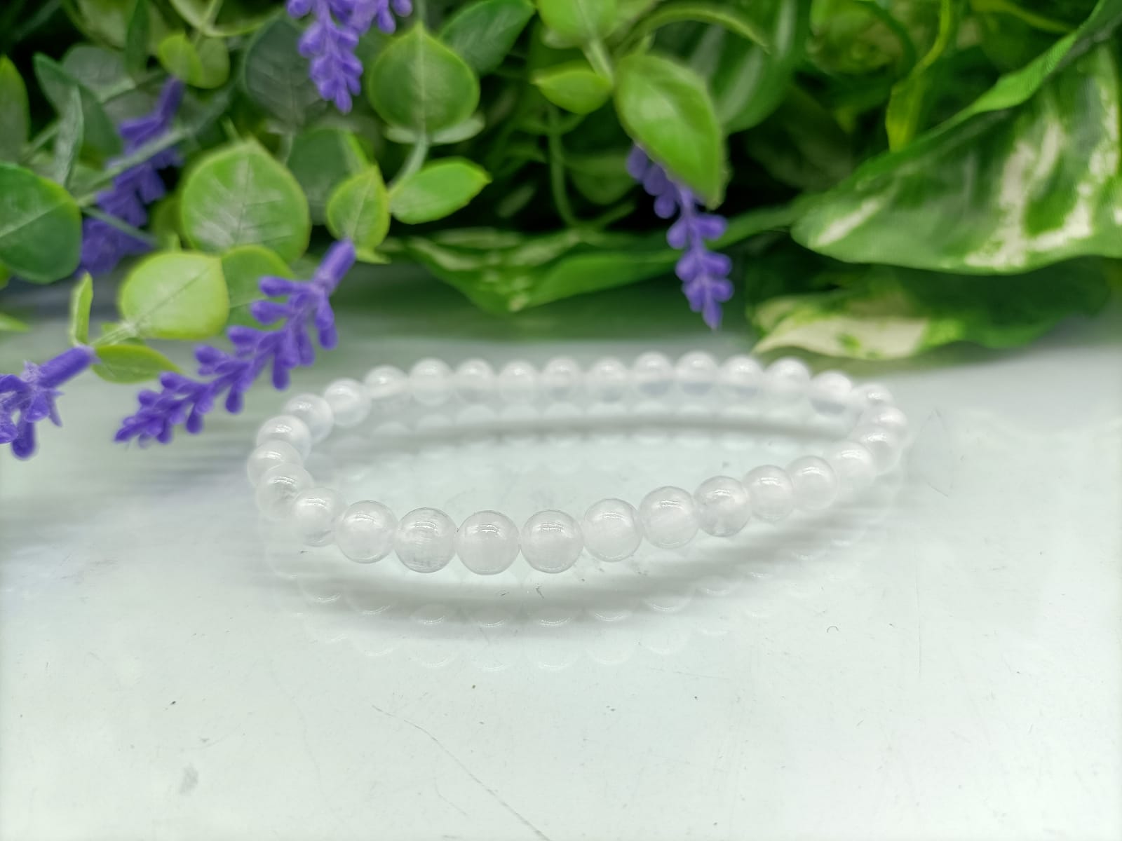 Selenite High Grade Beads Bracelet Crystal Wellness