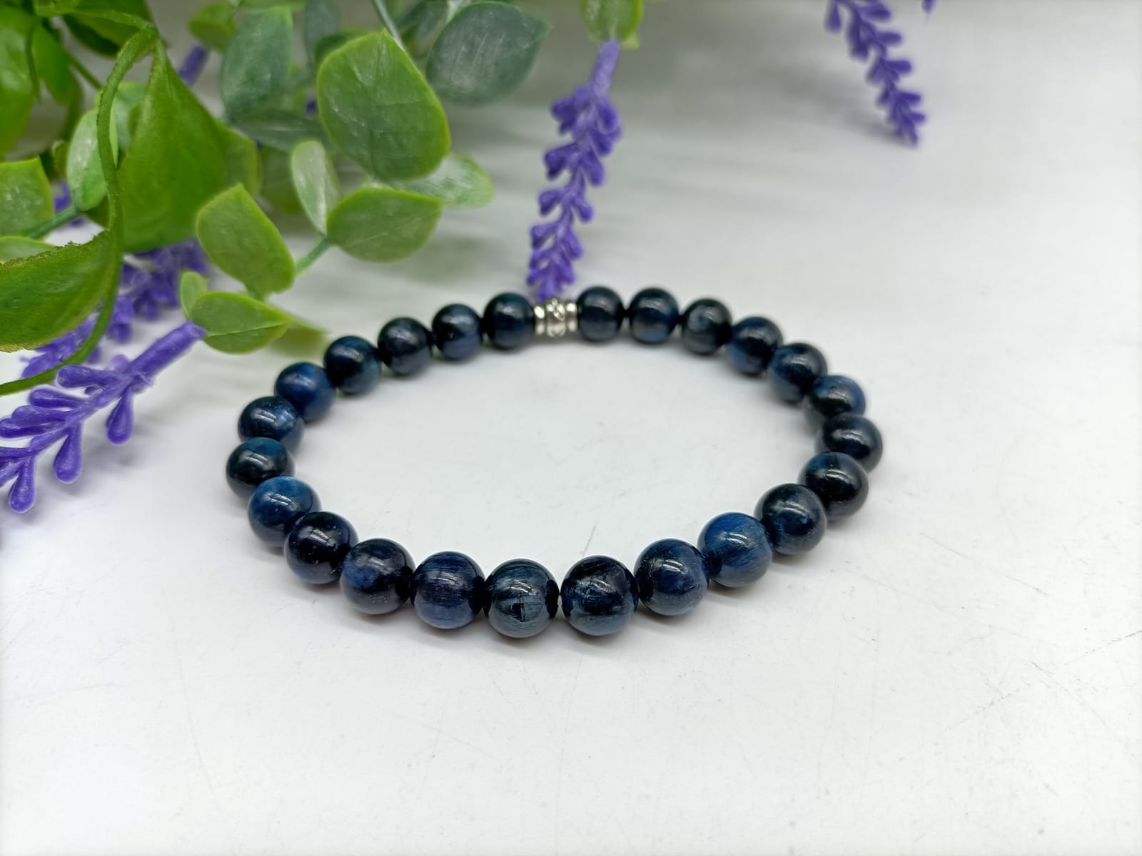 Blue Kyanite Beads Bracelet Crystal Wellness