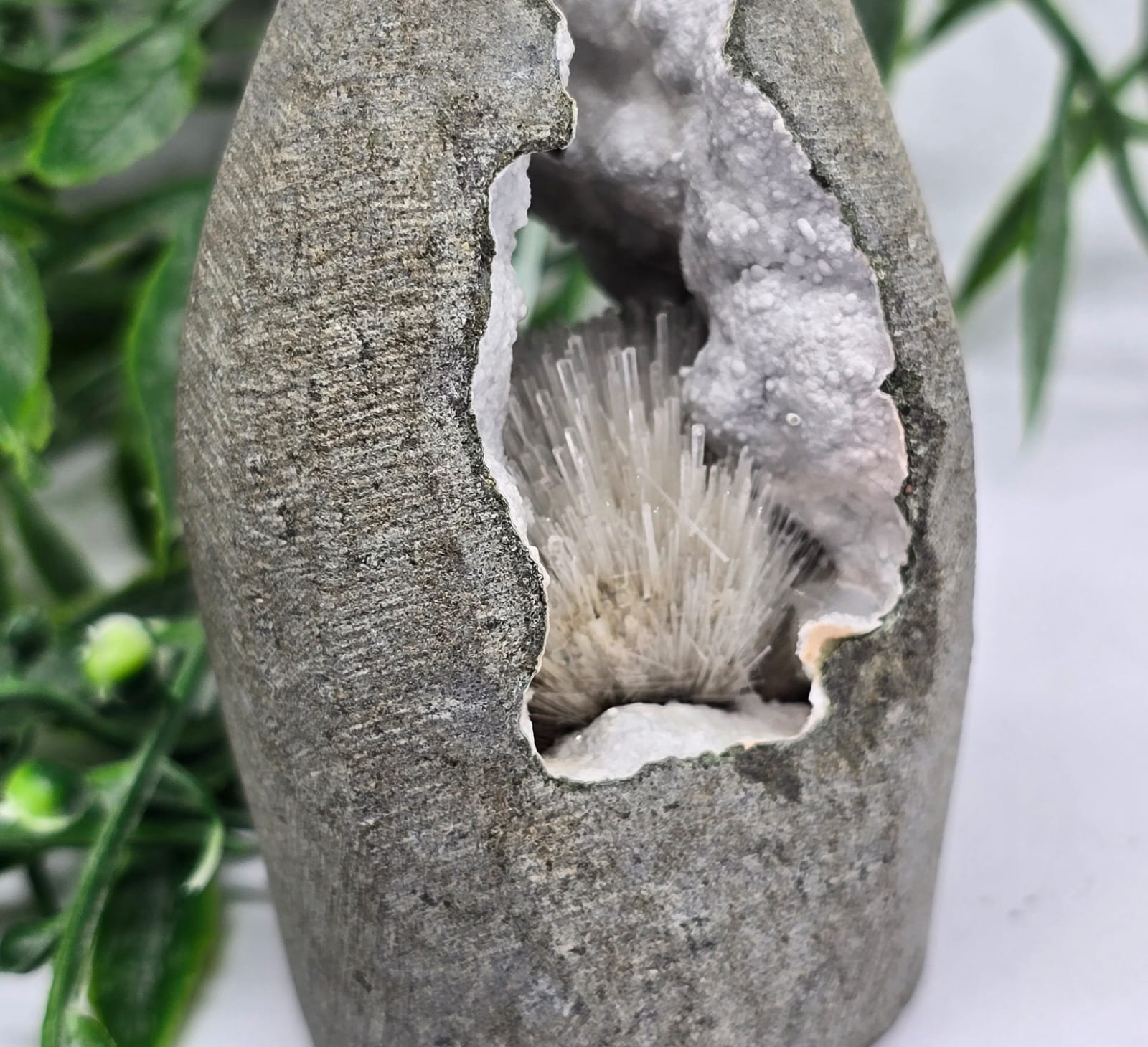 Natrolite Portal Geode 8x4x4cm Crystal Wellness