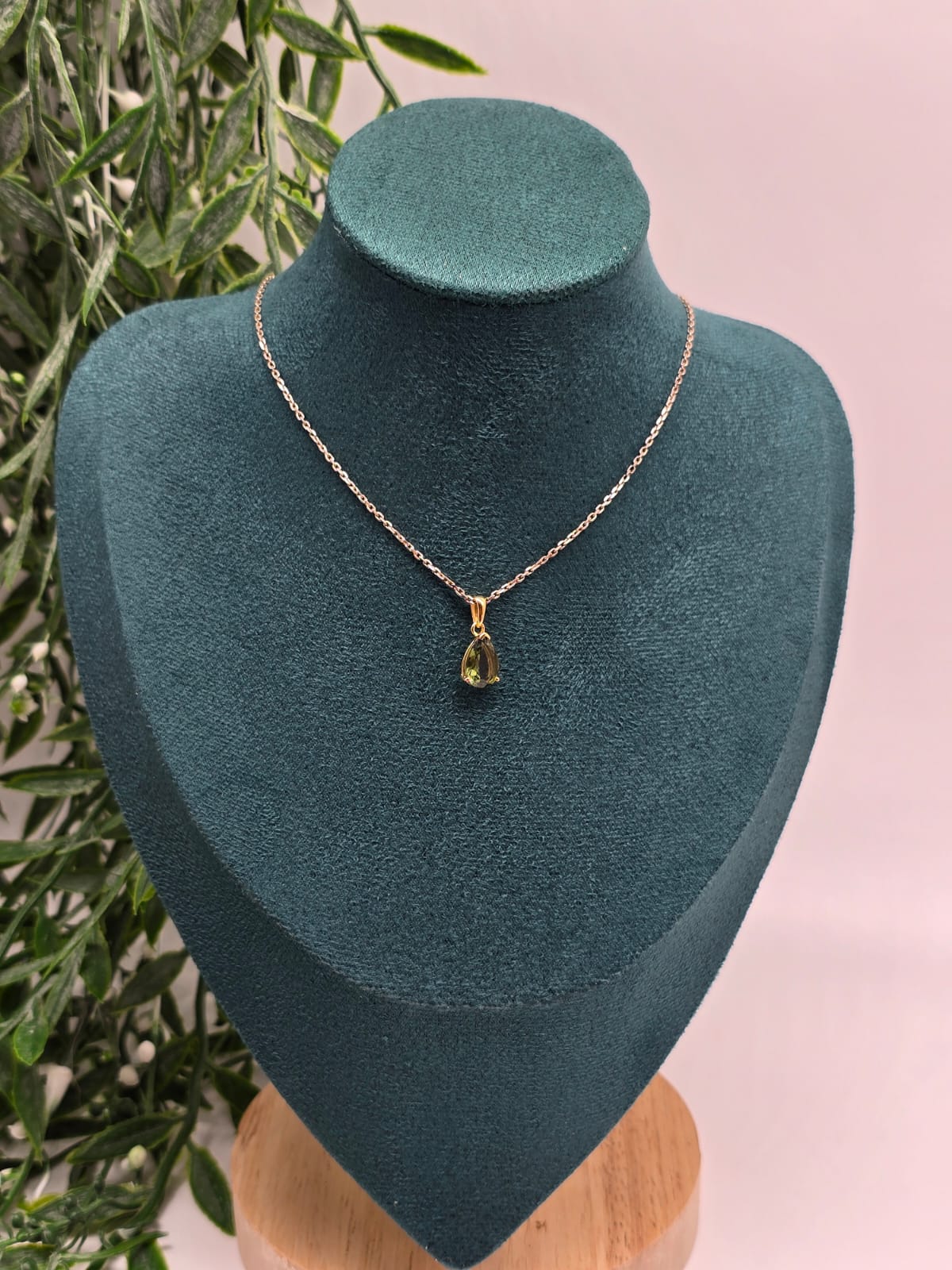 Authentic Moldavite Faceted Pendant 3.35ct Crystal Wellness