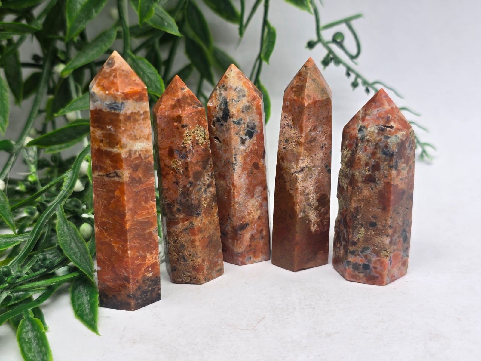 Red Calcite Point Crystal Wellness