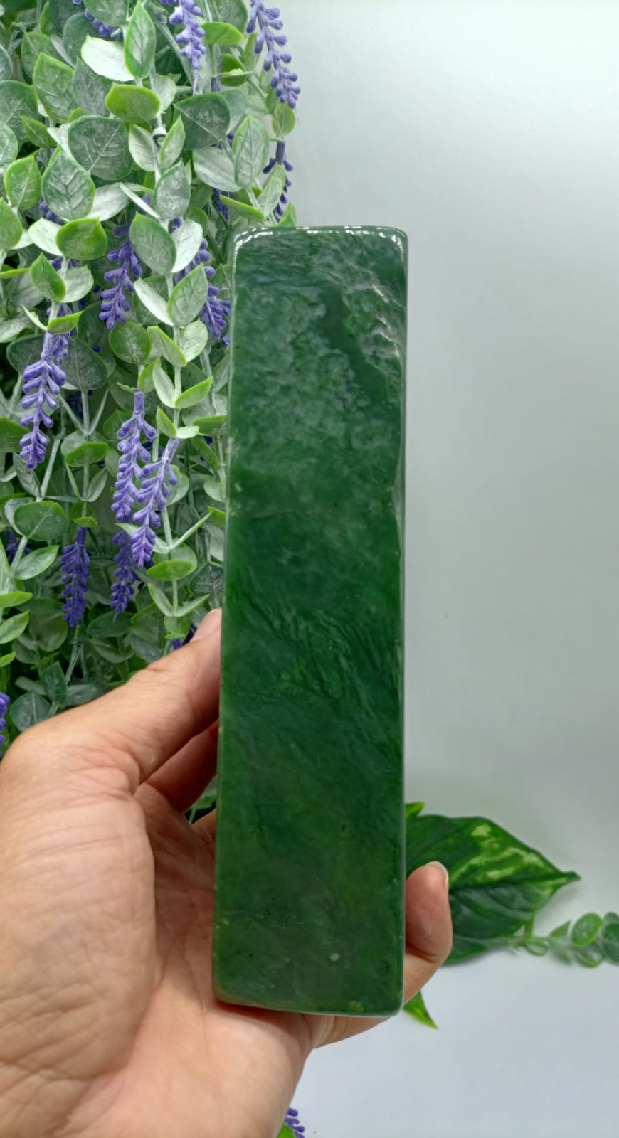 Nephrite Jade Large Freeform Shape 19x7x4cm Crystal Wellness