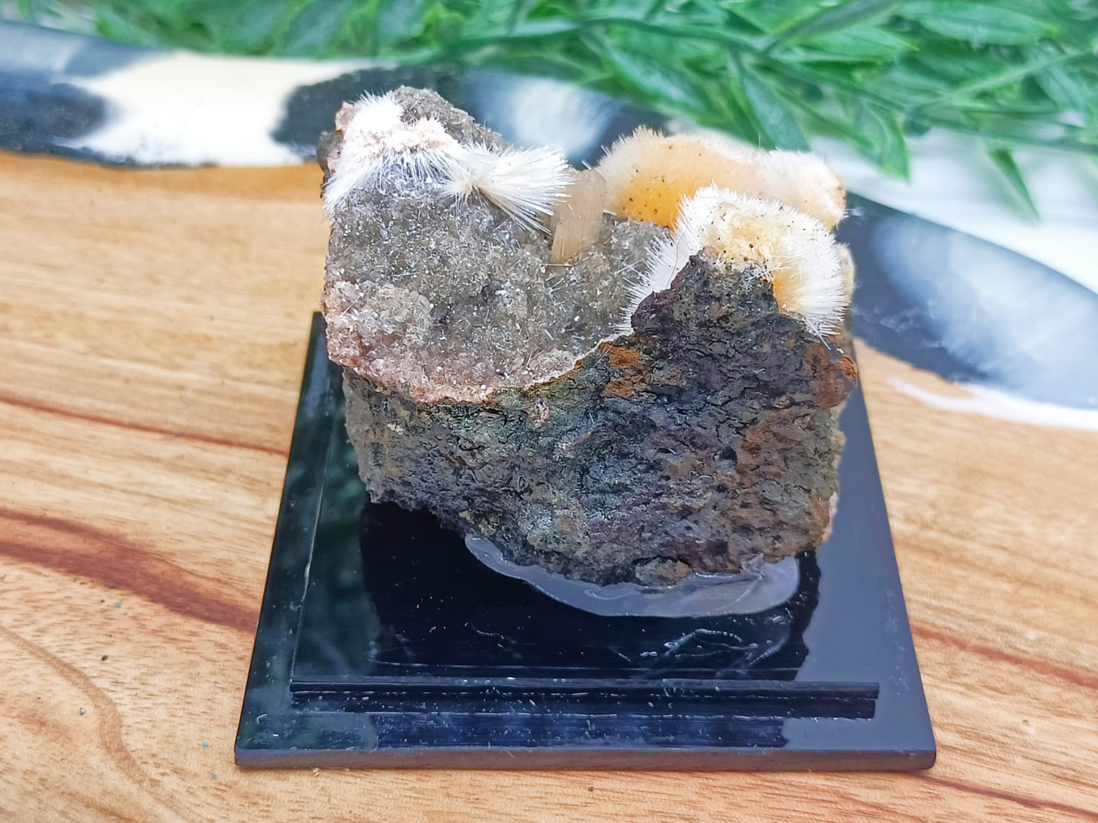 Thomsonite with Mesolite Spike 57x50x44mm Crystal Wellness