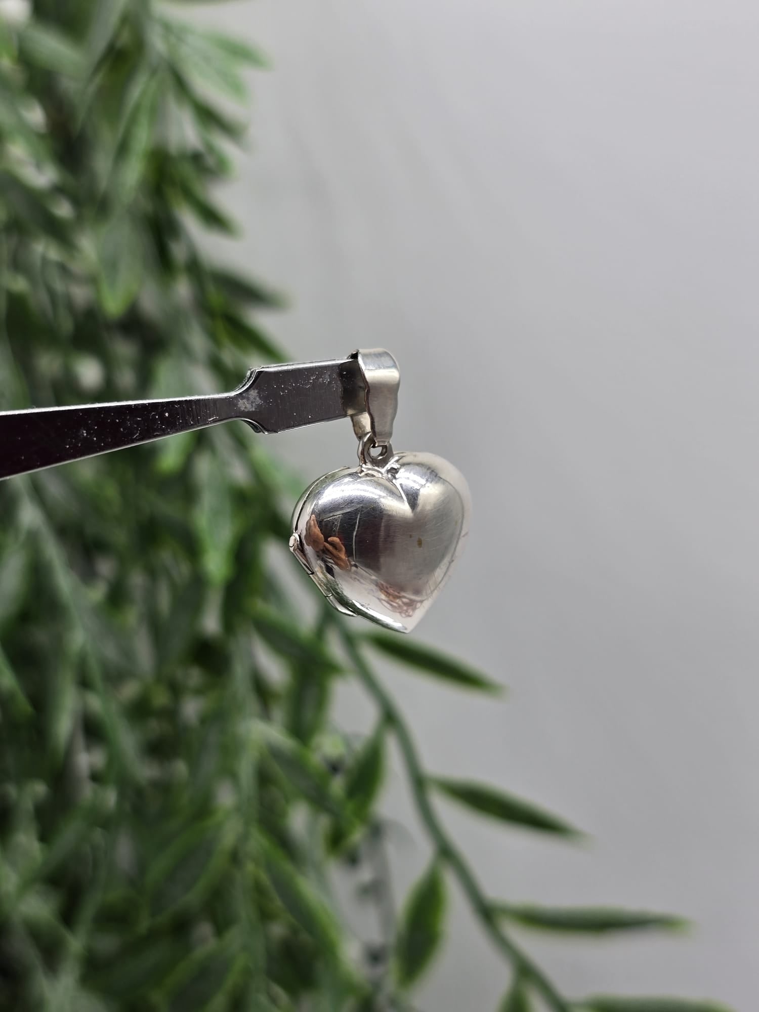 925 Sterling Silver Heart Locket Pendant Crystal Wellness