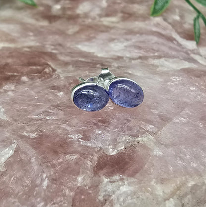 Tanzanite 925 Sterling Silver Studs Crystal Wellness