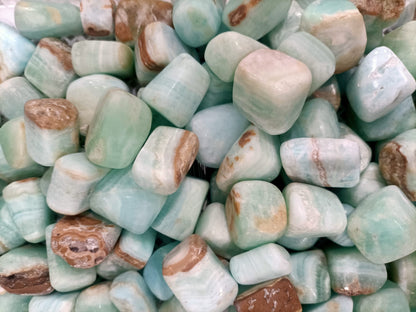 Caribbean Blue Calcite Tumbled Stone Crystal Wellness