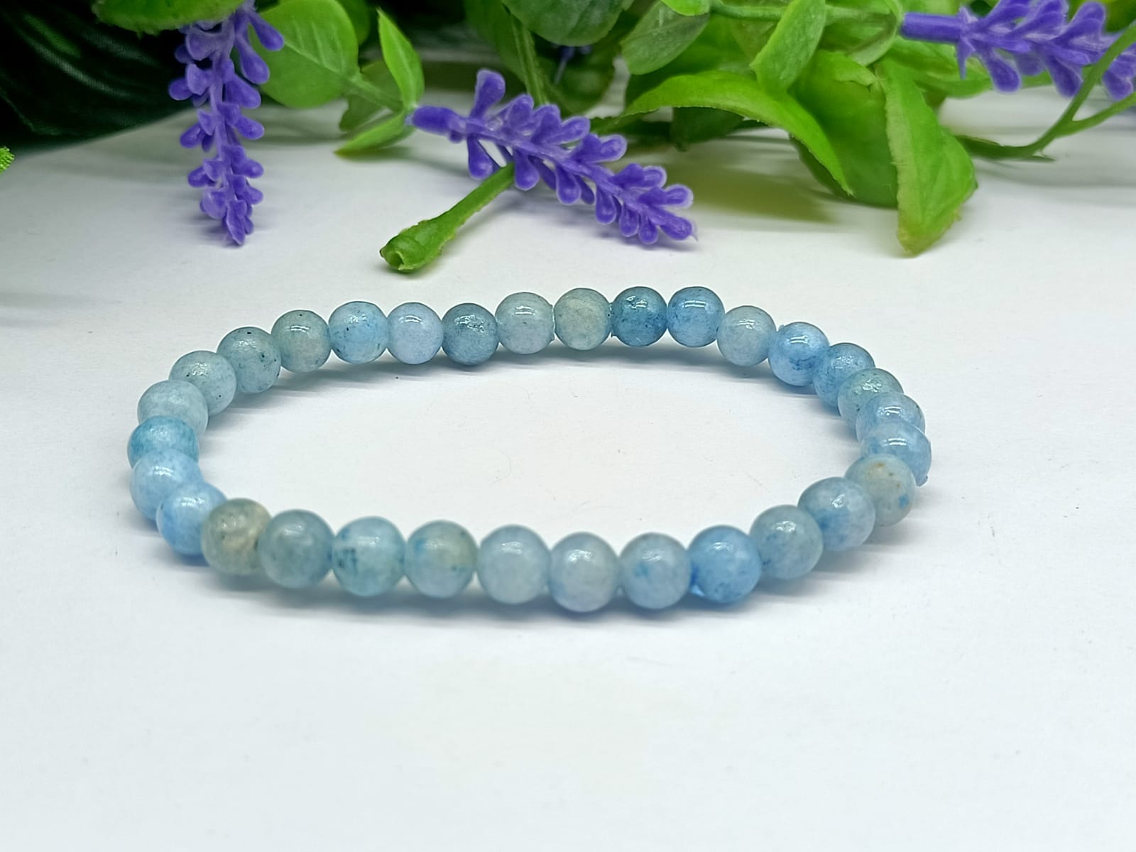 Celestite 10mm Beads Bracelet Crystal Wellness