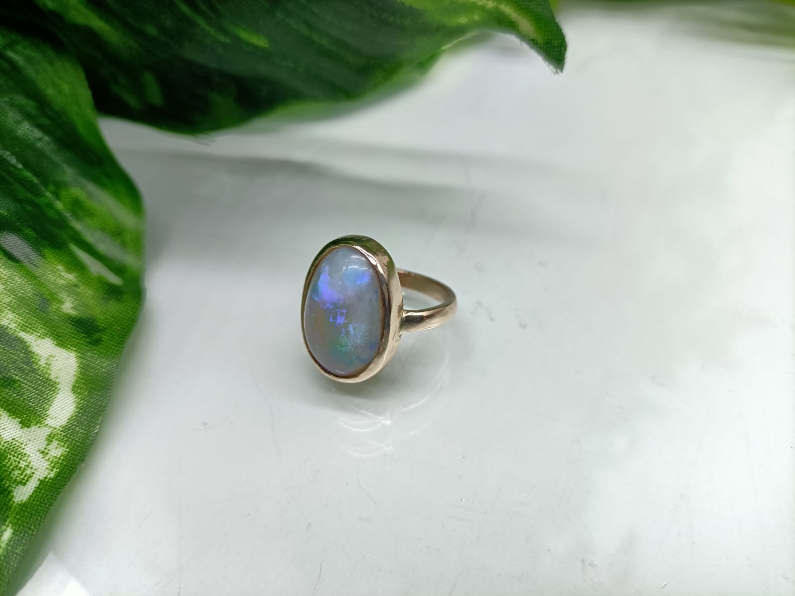 Australian Opal 14ct Gold Ring Size 7 Crystal Wellness