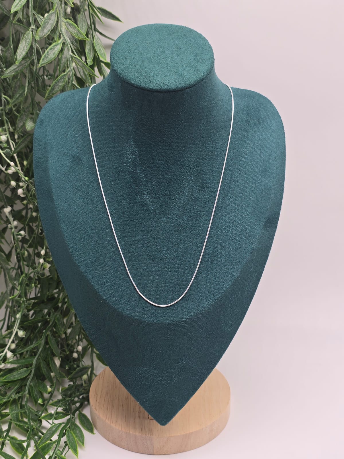 Snake Chain Necklace in 925 Sterling Silver Crystal Wellness