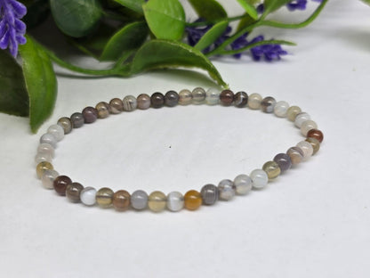 Botswana Agate Beads Bracelet Crystal Wellness