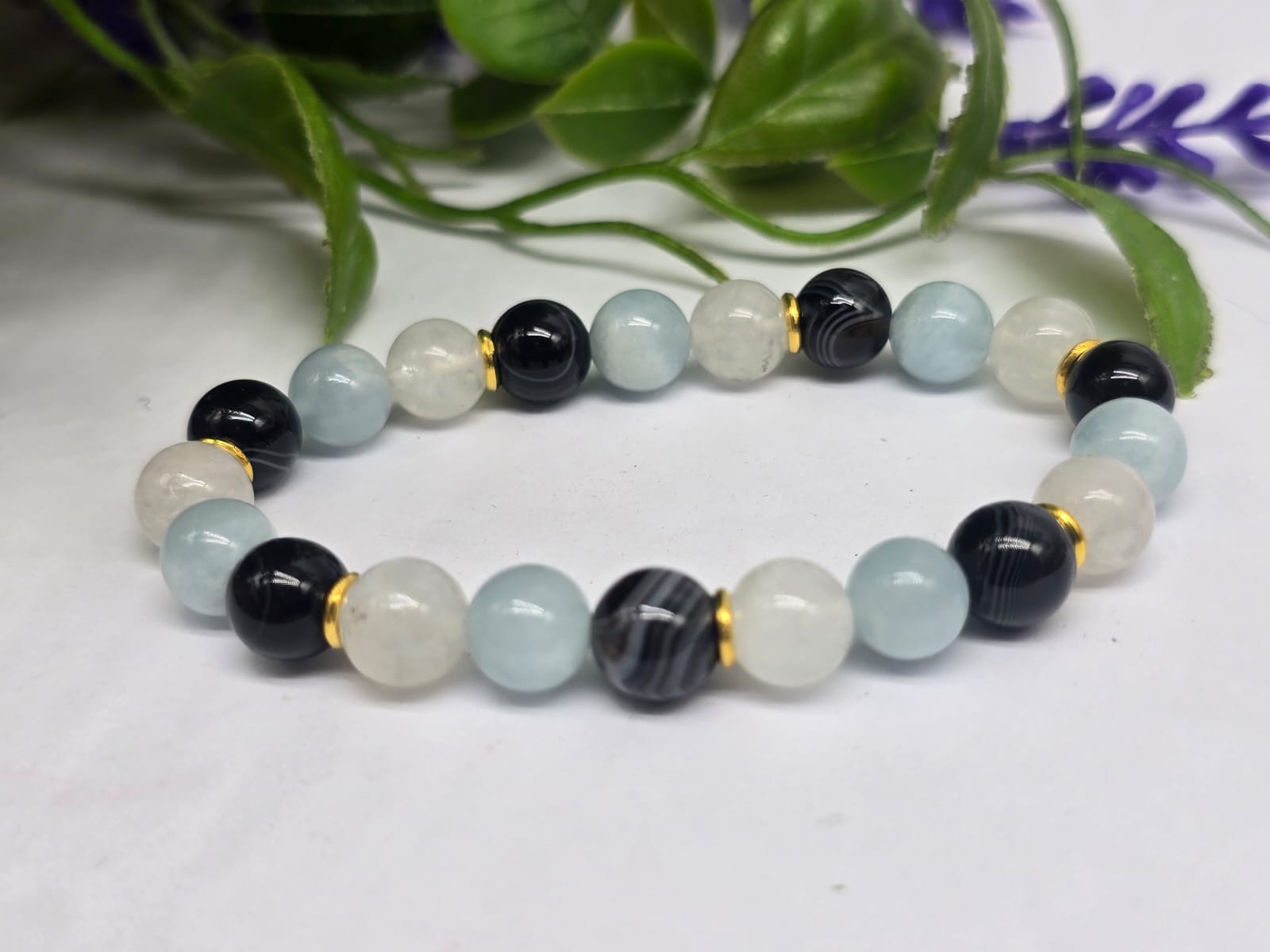 Harmony & Protection Beads Bracelet 8mm Crystal Wellness