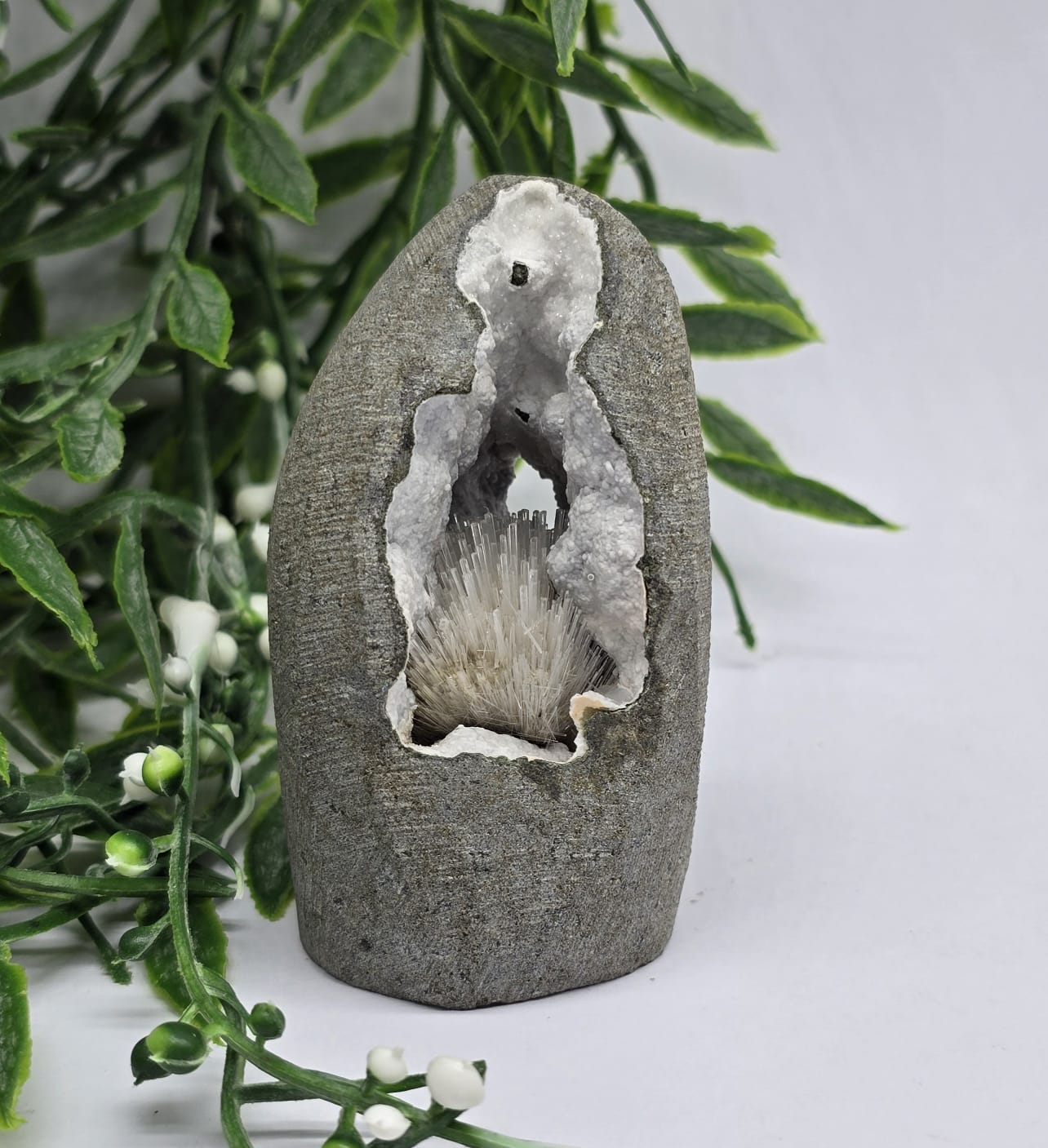 Natrolite Portal Geode 8x4x4cm Crystal Wellness