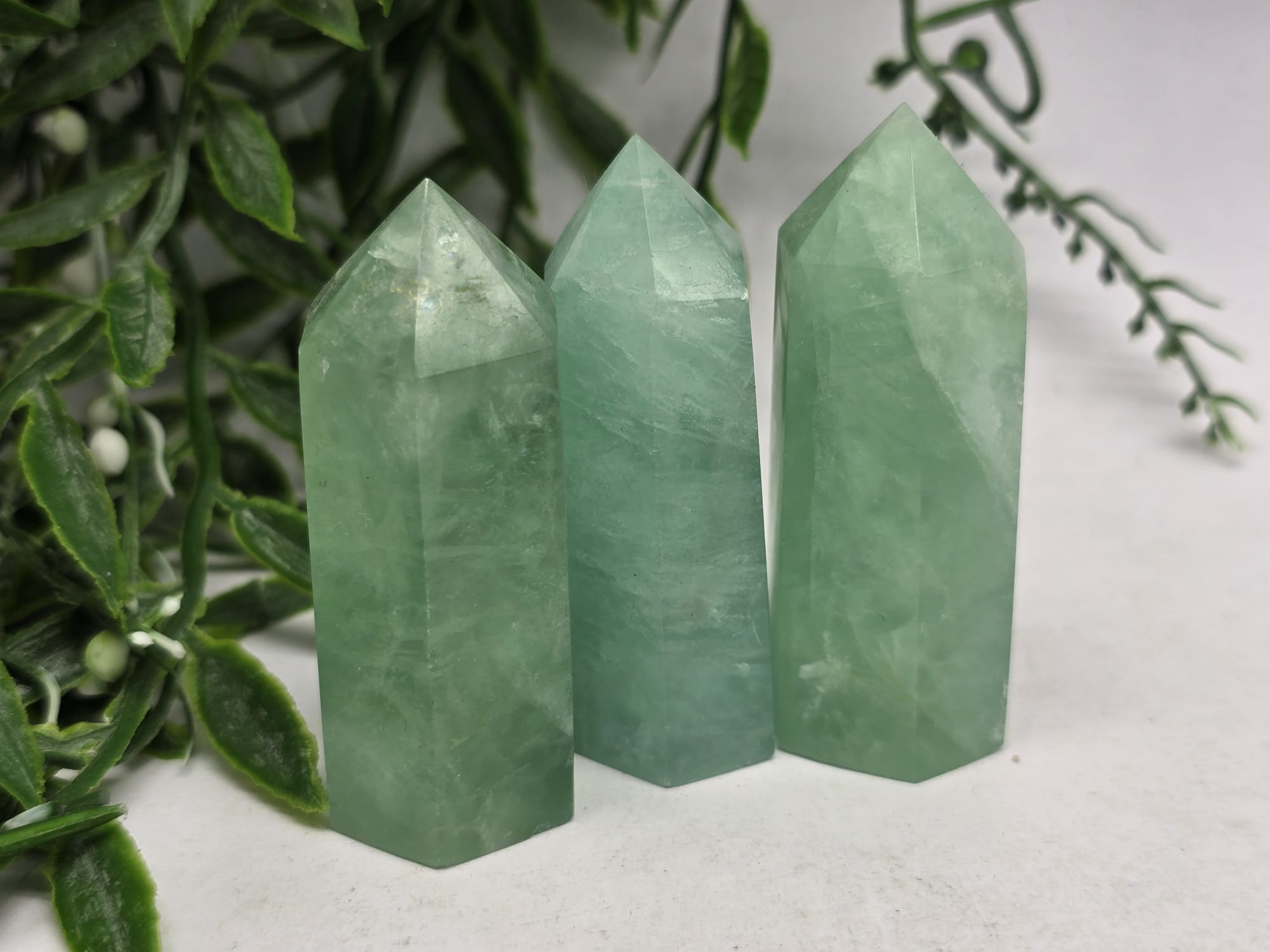 Green Fluorite Point Crystal Wellness