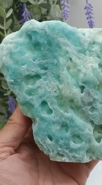 0.823 Kg Blue Aragonite Rare Specimen
