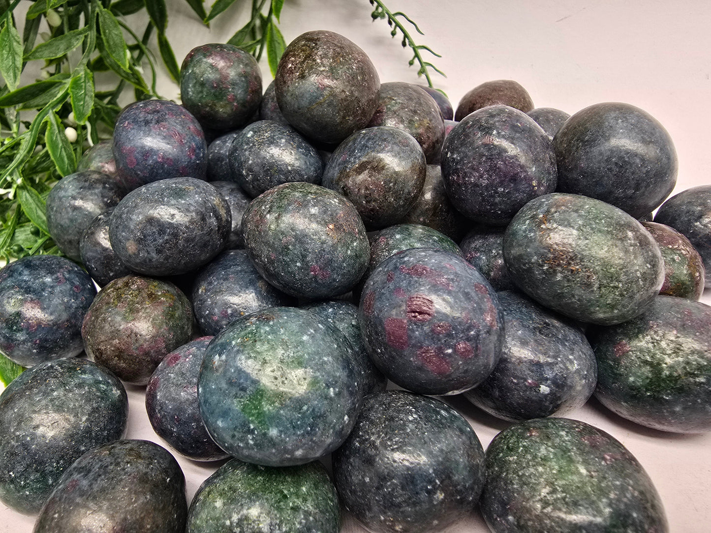 Ruby with Kyanite Tumbled stones Crystal Wellness