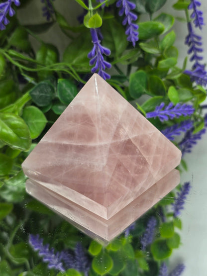 Rose Quartz Pyramid – “Sacred Love & Heart Harmony” Crystal Wellness