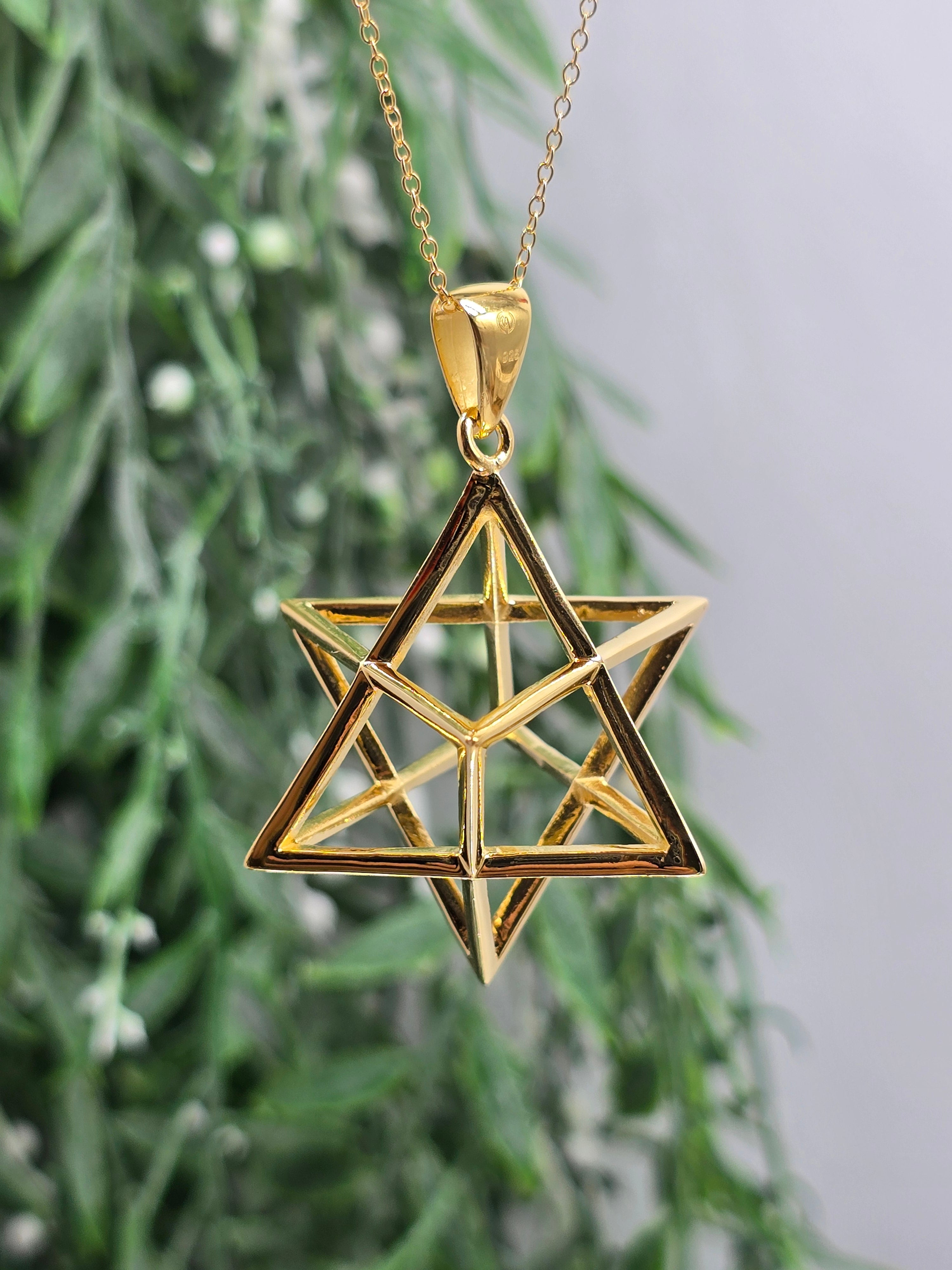✨ Merkabah Sacred Geometry Pendant Crystal Wellness