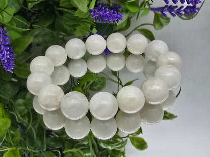 White Jade Beads Bracelet (Stone of Peace, Purity & Gentle Protection)