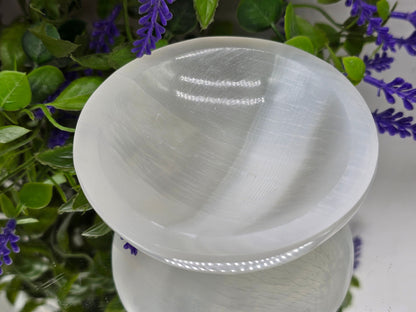 Selenite Crystal Charging Bowl Small Round Crystal Wellness