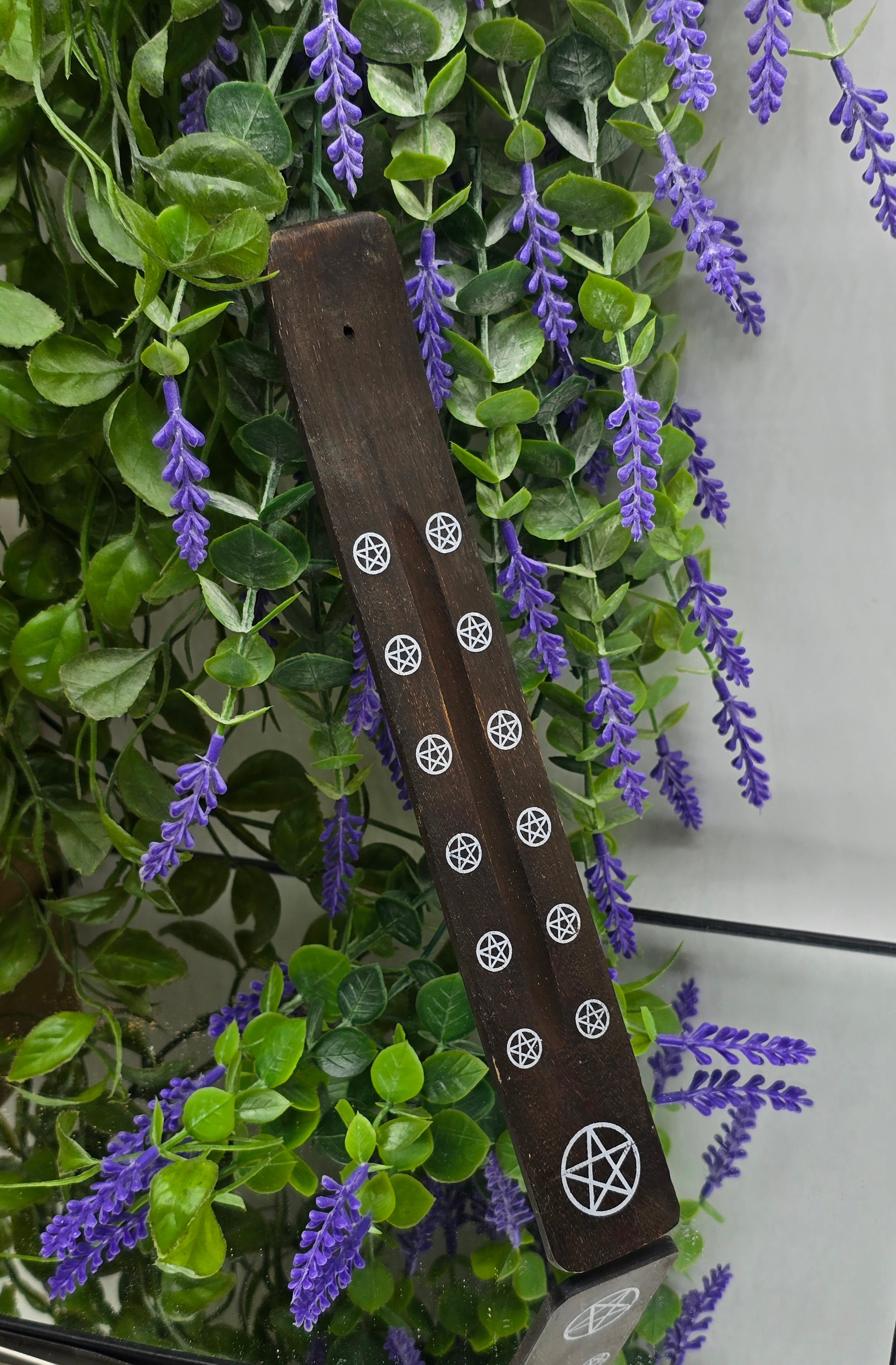 FLAT ASH CATCHER – PENTACLE BRASS INLAY Crystal Wellness
