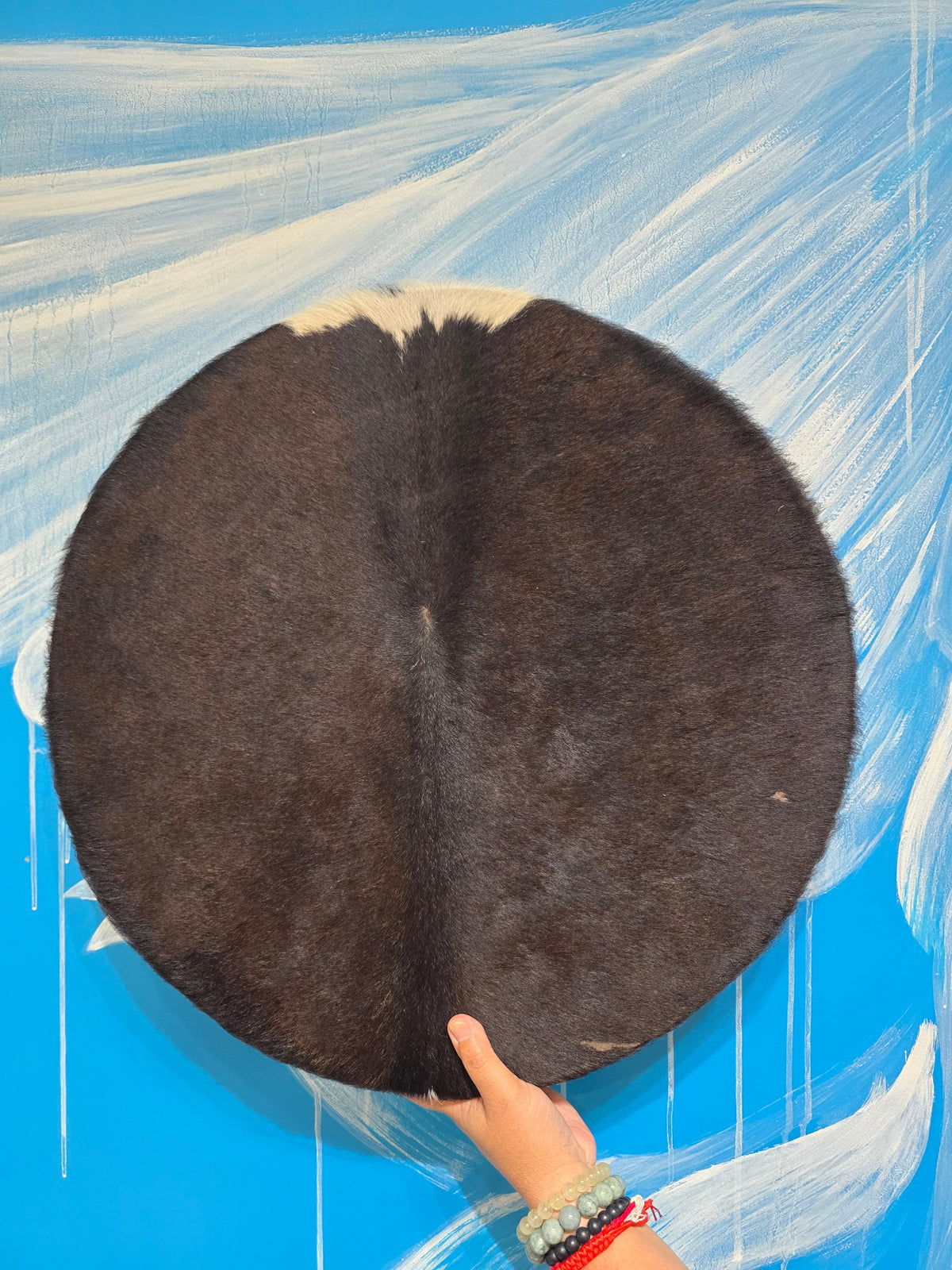 Traditional Animal Hide Shamanic Drum – Stone of Grounding, Ancestral Wisdom & Spiritual Connection Crystal Wellness