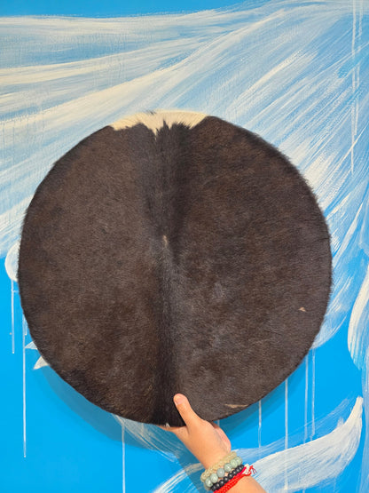 Traditional Animal Hide Shamanic Drum – Stone of Grounding, Ancestral Wisdom & Spiritual Connection Crystal Wellness