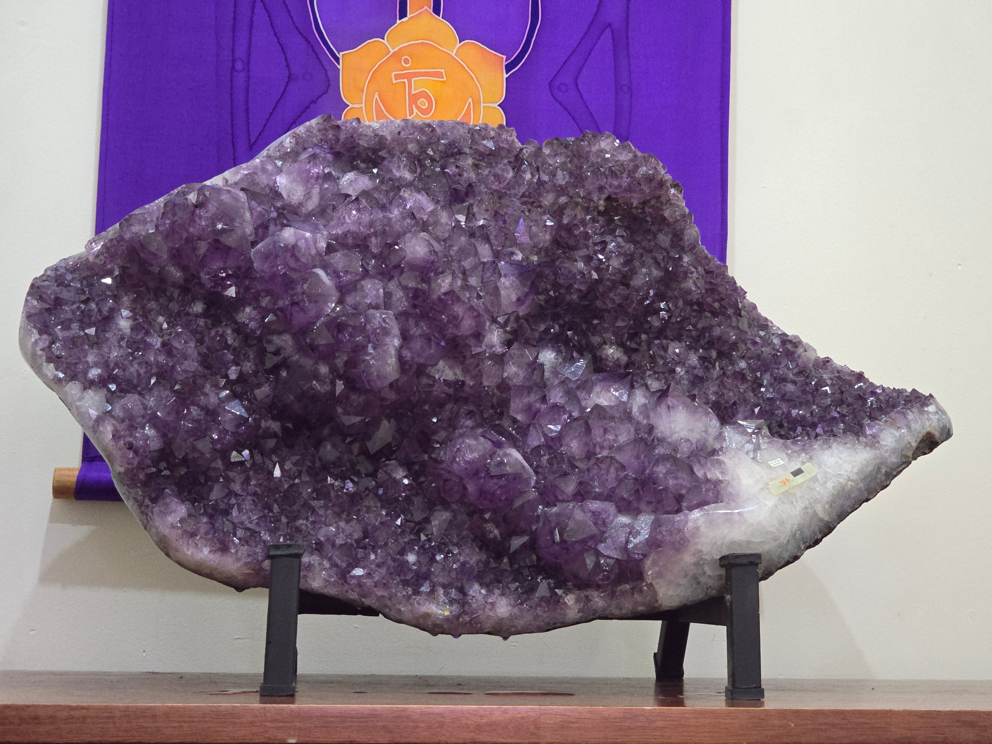 AAA Superb Deep Purple Amethyst Cluster – Stone of Divine Protection, Spiritual Awakening & Inner Harmony Crystal Wellness