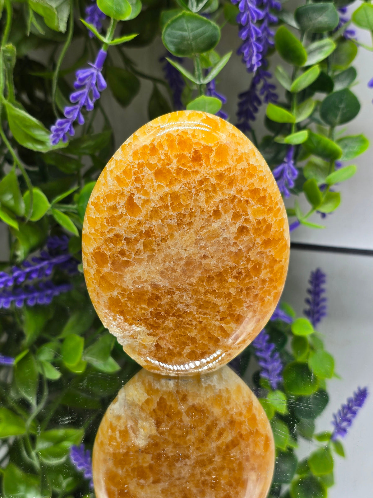 Orange Calcite Polished Freeform – Stone of Joy, Confidence & Creative Energy | 379g 10x8cm Crystal Wellness