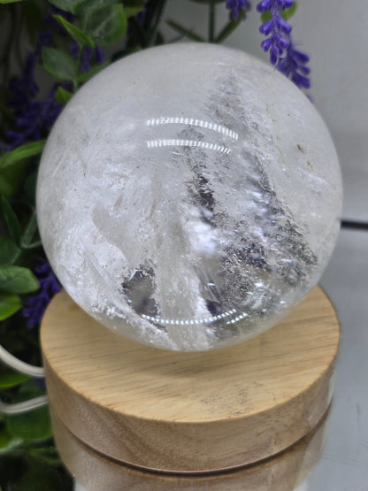 High-Grade Brazilian Clear Quartz Sphere 9.2cm – Master Healer, Amplification & Stone of Power (1.1kg) Crystal Wellness