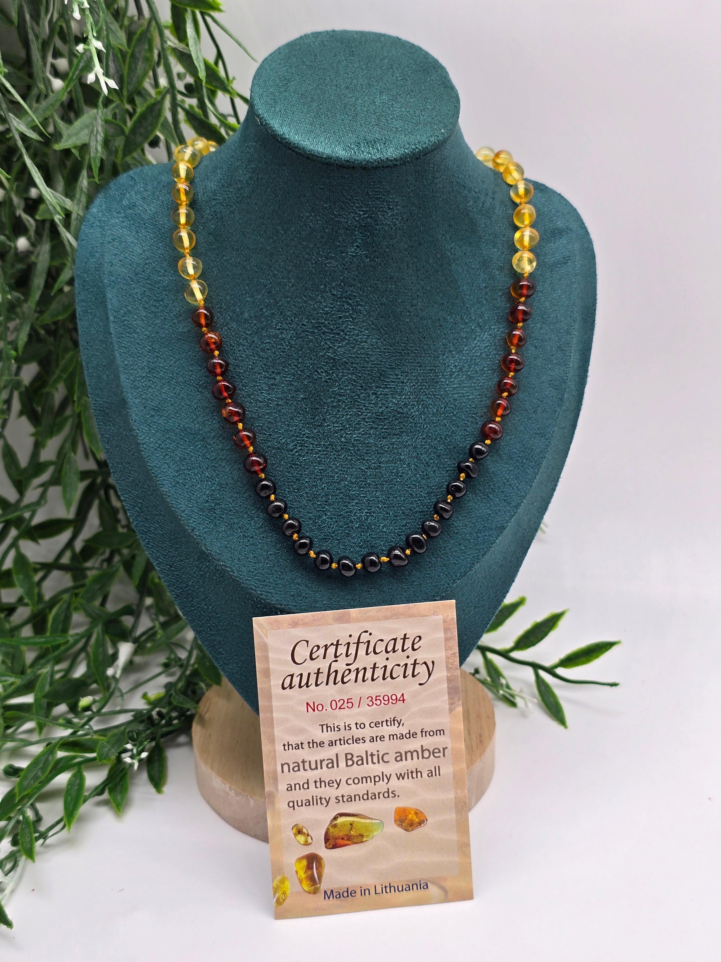 Baroque Rainbow Natural Amber Adult Necklace High Grade Crystal Wellness