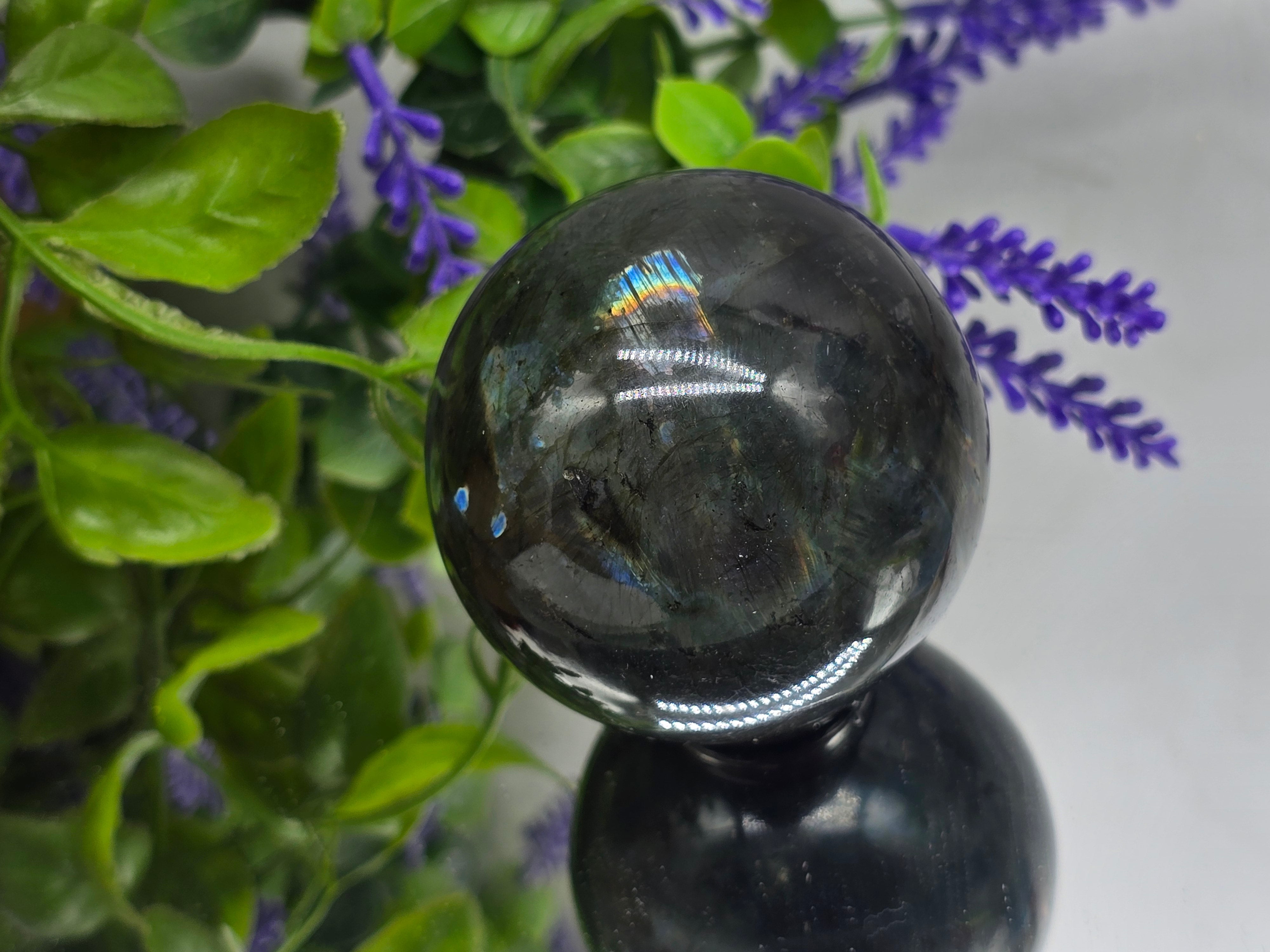 Mystic Aurora — Labradorite Sphere 6cm Crystal Wellness