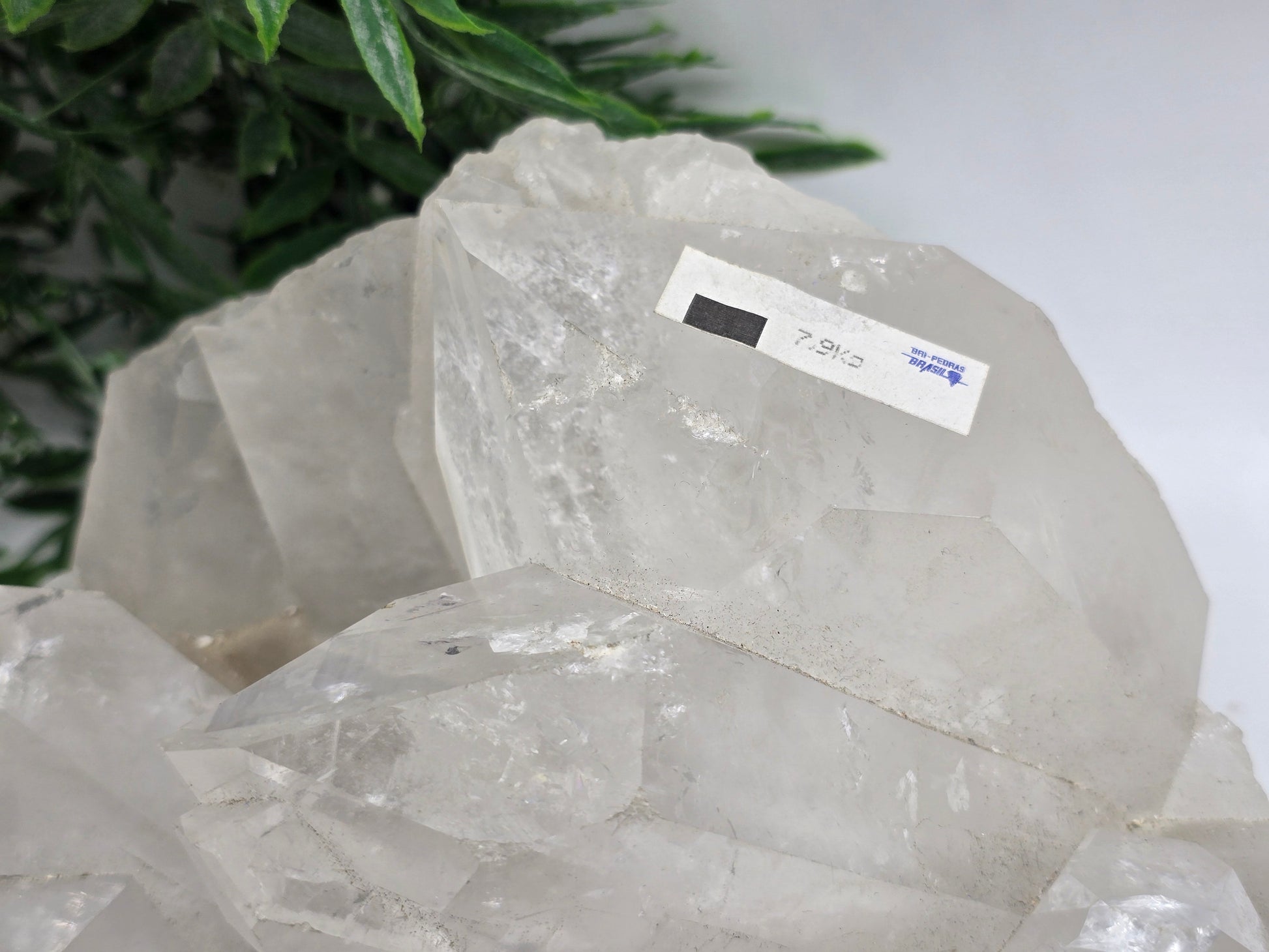 Premium High-Grade Brazilian Clear Quartz Cluster 7.9kg – Master Healing, Energy Amplification & Space Cleansing Crystal Wellness