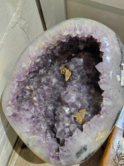 Natural Amethyst Geode with Rare Sparkle Goethite 15.8kg - Spiritual Grounding, Intuition & Inner Transformation Crystal Wellness