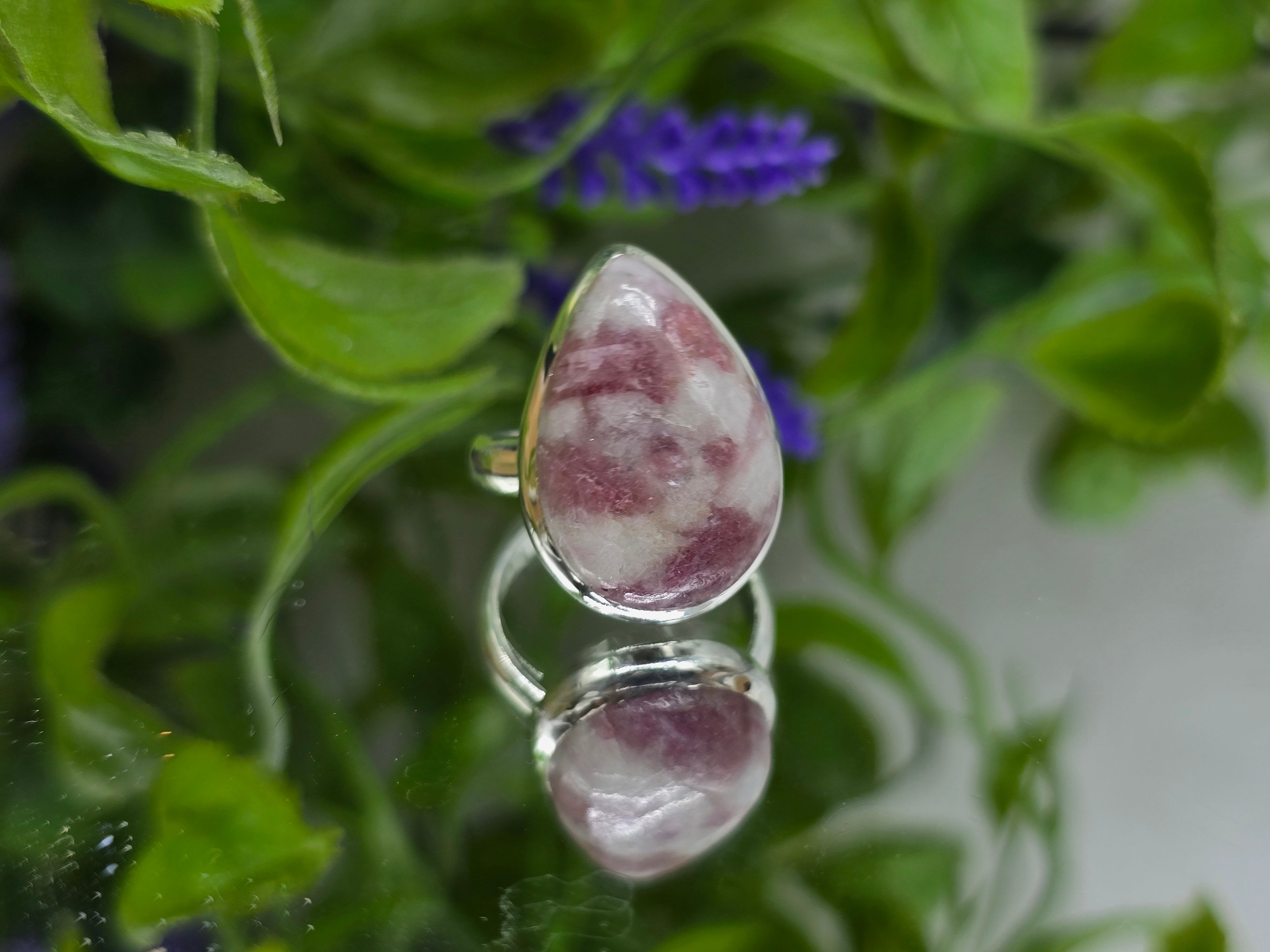 Pink Tourmaline 925 Silver Ring – Heart Healing & Emotional Balance | Size 8 Crystal Wellness