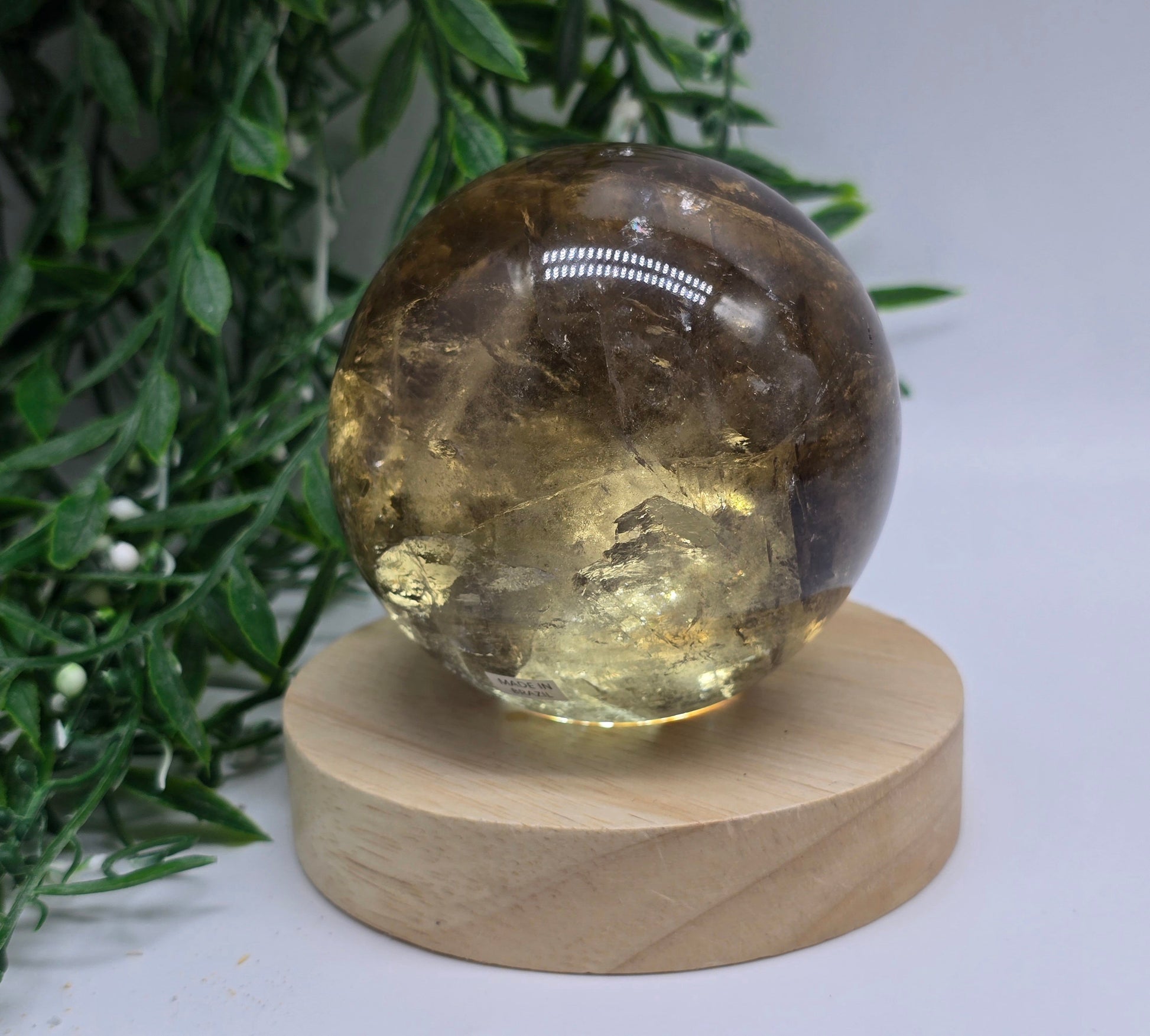 Smoky Quartz Sphere - Stone of Power & Grounded Protection Crystal Wellness