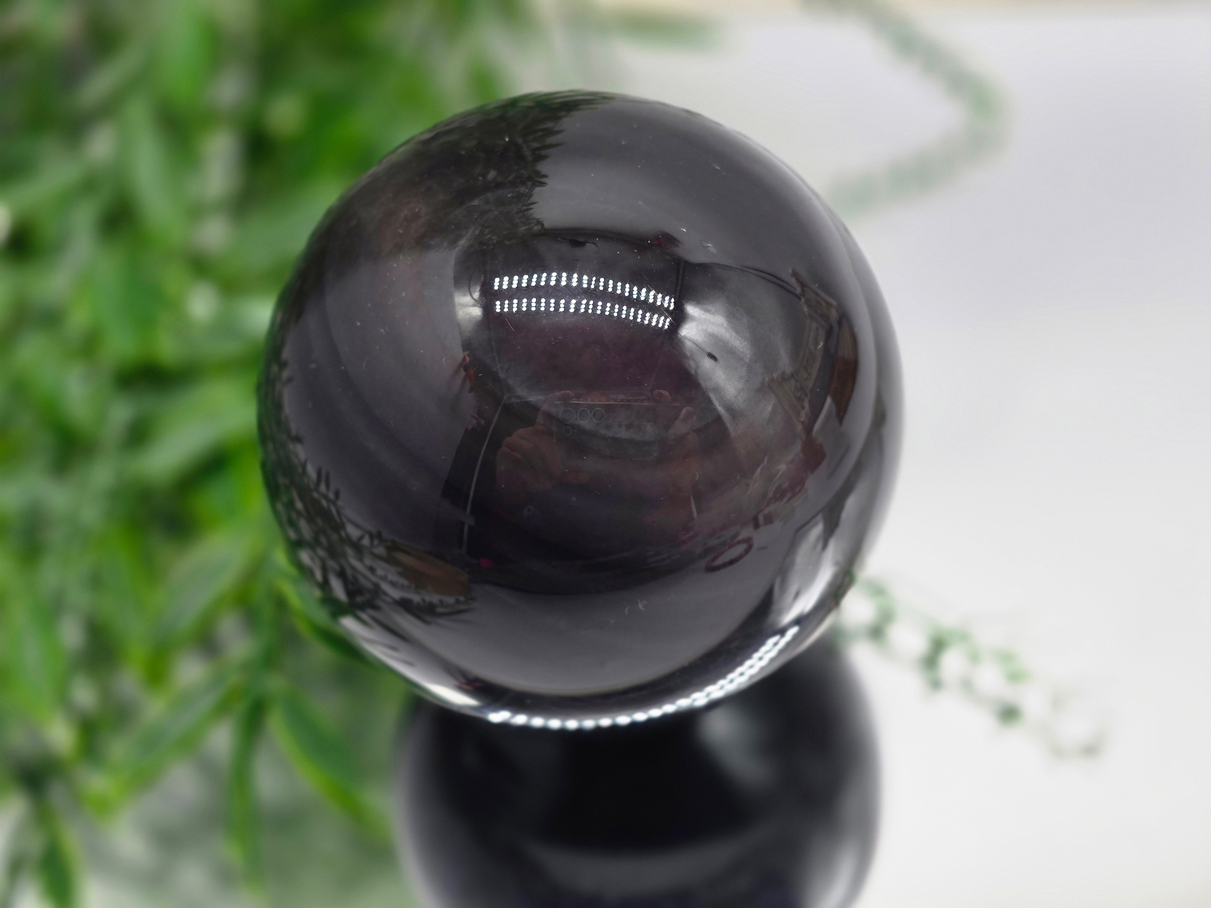Rainbow Obsidian Sphere 8.5 cm (Stone of Emotional Healing & Gentle Protection) Crystal Wellness