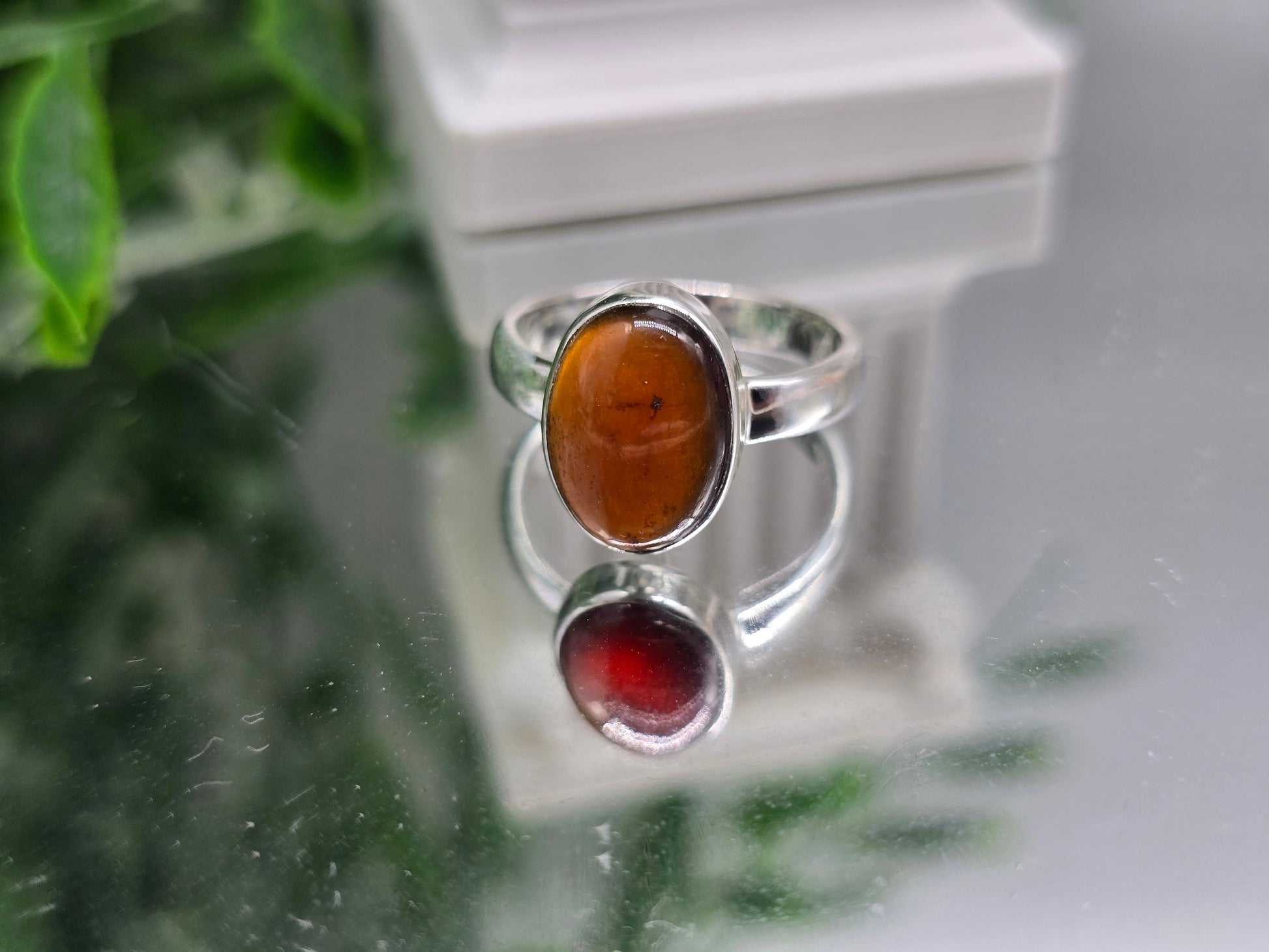 Hessonite Garnet Ring – Stone of Confidence & Success Crystal Wellness