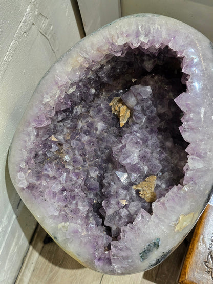 Natural Amethyst Geode with Rare Sparkle Goethite 15.8kg - Spiritual Grounding, Intuition & Inner Transformation Crystal Wellness