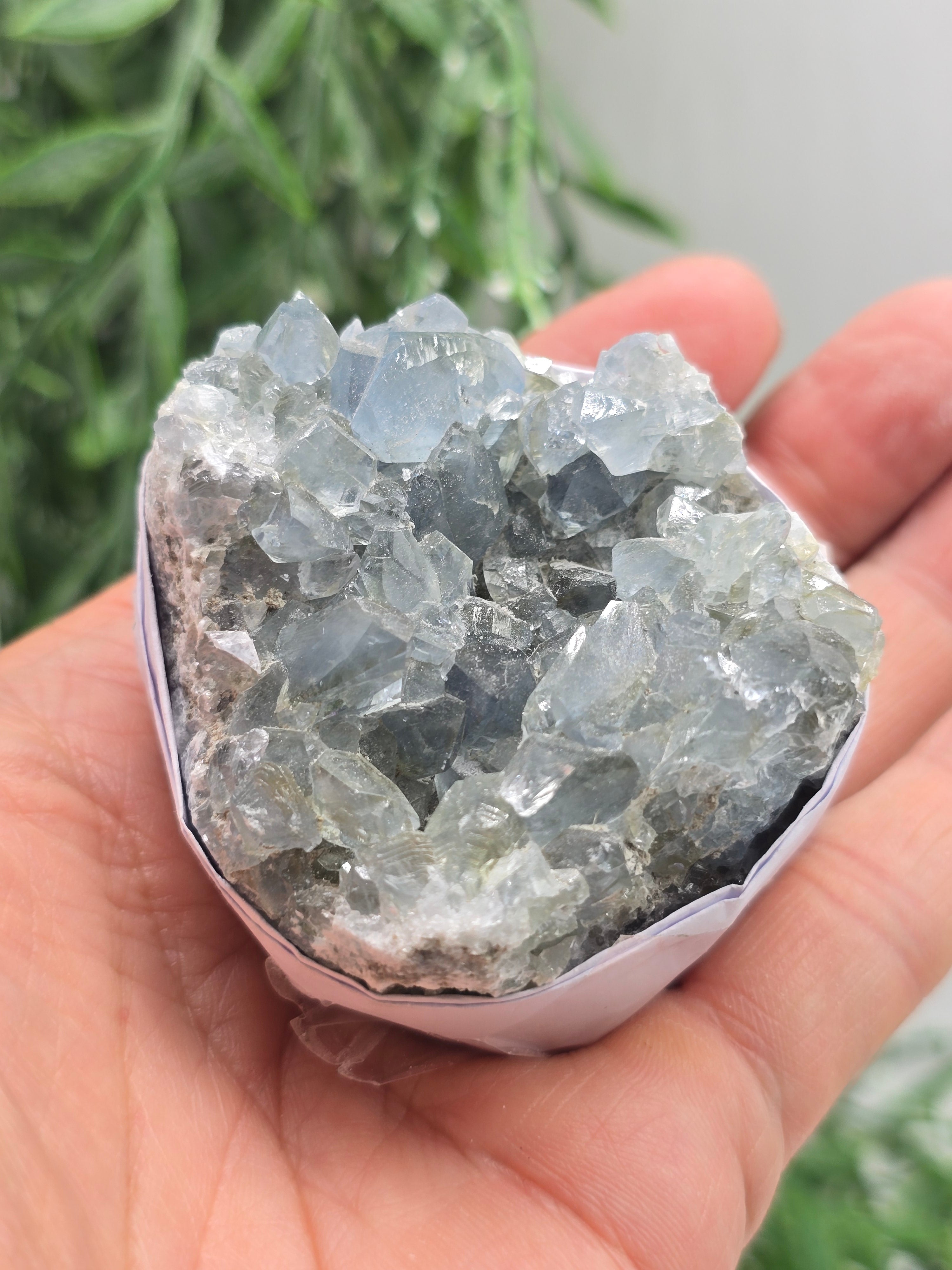 Natural Celestite Cluster – Madagascar | Angelic Communication, Peace & Spiritual Connection Crystal Wellness
