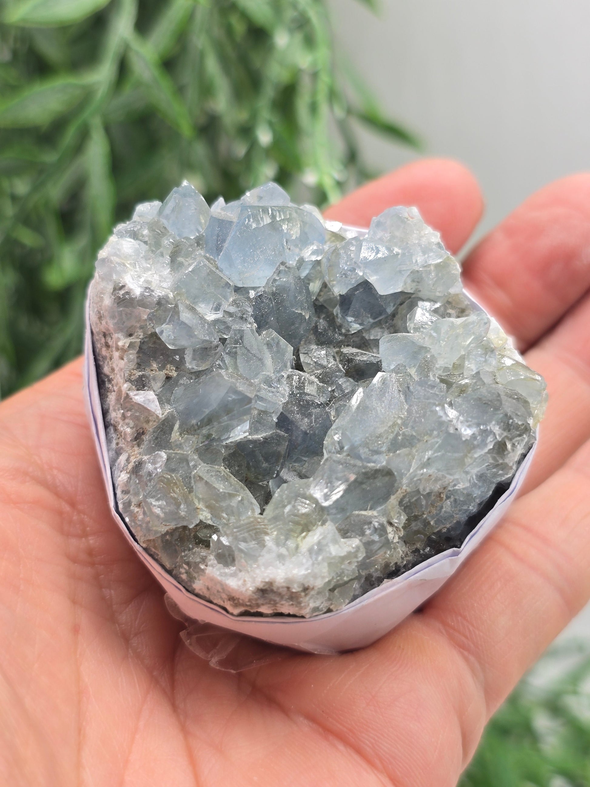 Natural Celestite Cluster – Madagascar | Angelic Communication, Peace & Spiritual Connection Crystal Wellness
