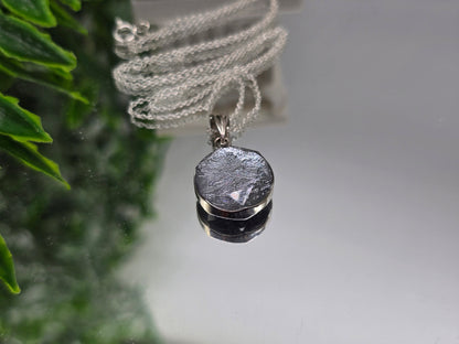 Munionalusta Meteorite Round Pendant 15mm – Swedish Iron Meteorite – Cosmic Protection, Grounding & Spiritual Awakening Crystal Wellness
