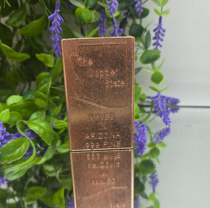 Arizona 999 Fine Copper Bar – 225g | 8 × 5 × 0.7cm | Pure Copper | “Energy, Grounding & Prosperity Crystal Wellness