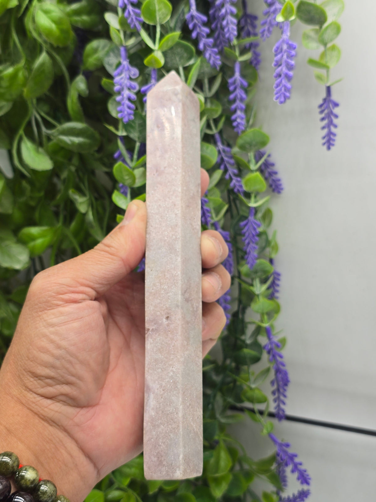 Pink Amethyst Point 307gr 21x2.5x2.5cm Crystal Wellness