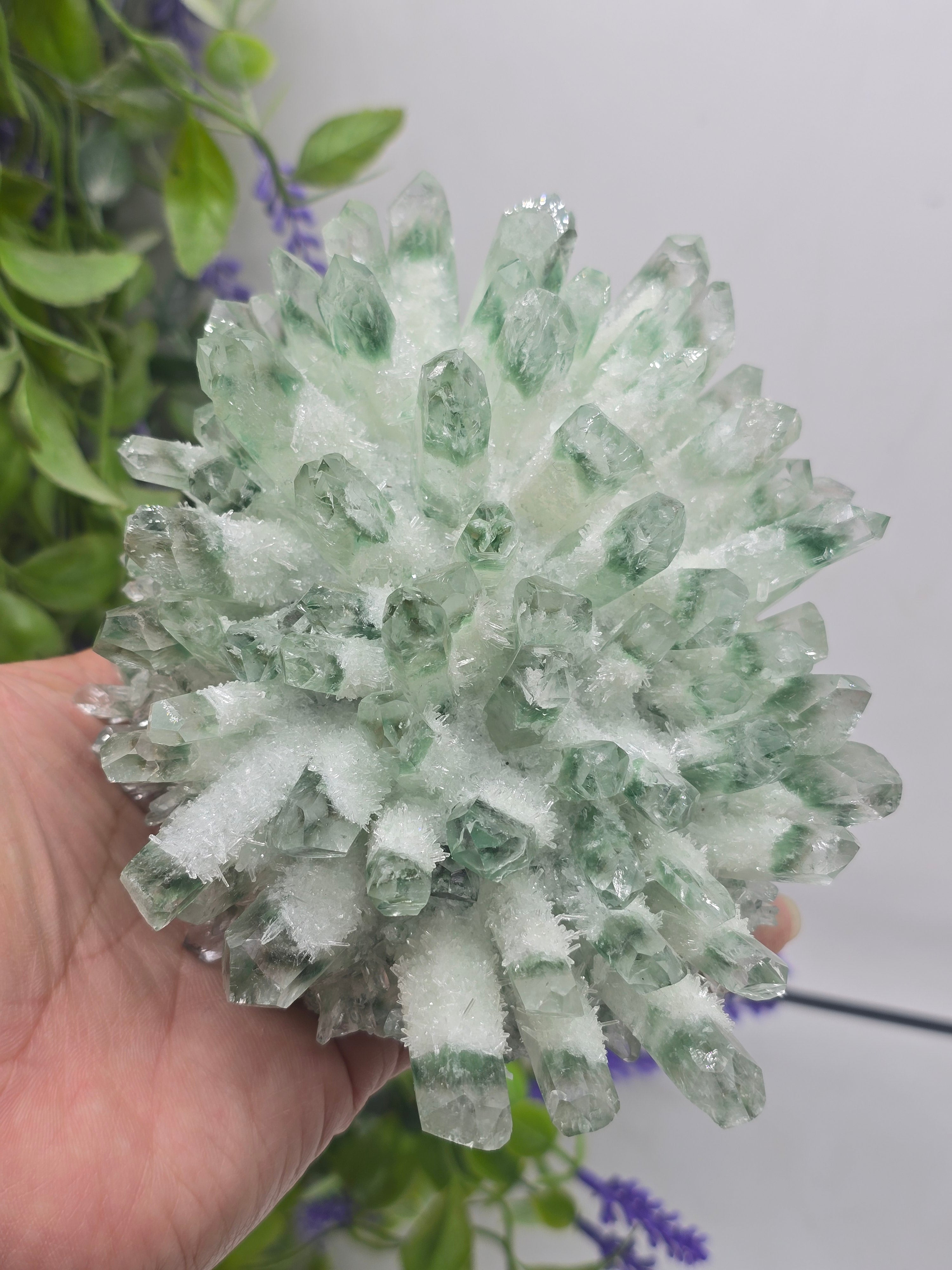 Green Chromium Quartz Cluster – Self-Healing, Heart Renewal & Regenerative Abundance Crystal Wellness