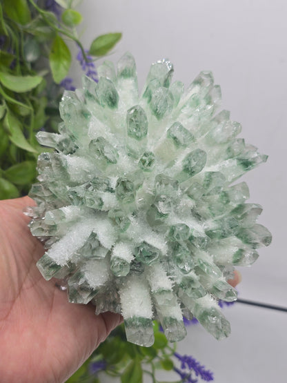 Green Chromium Quartz Cluster – Self-Healing, Heart Renewal & Regenerative Abundance Crystal Wellness