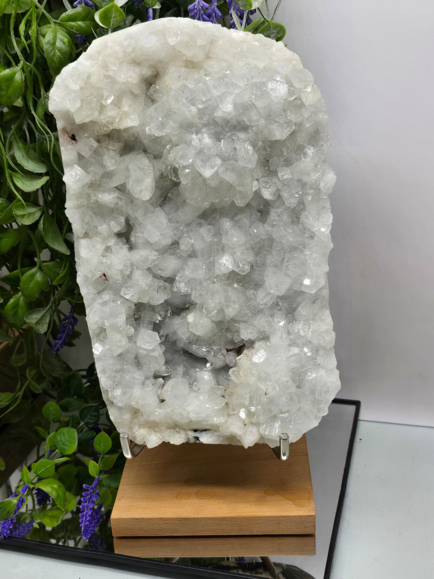 High Grade Apophyllite Cluster on Display Stand (Stone of Divine Light & Spiritual Awakening) Crystal Wellness
