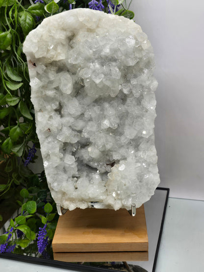High Grade Apophyllite Cluster on Display Stand (Stone of Divine Light & Spiritual Awakening) Crystal Wellness