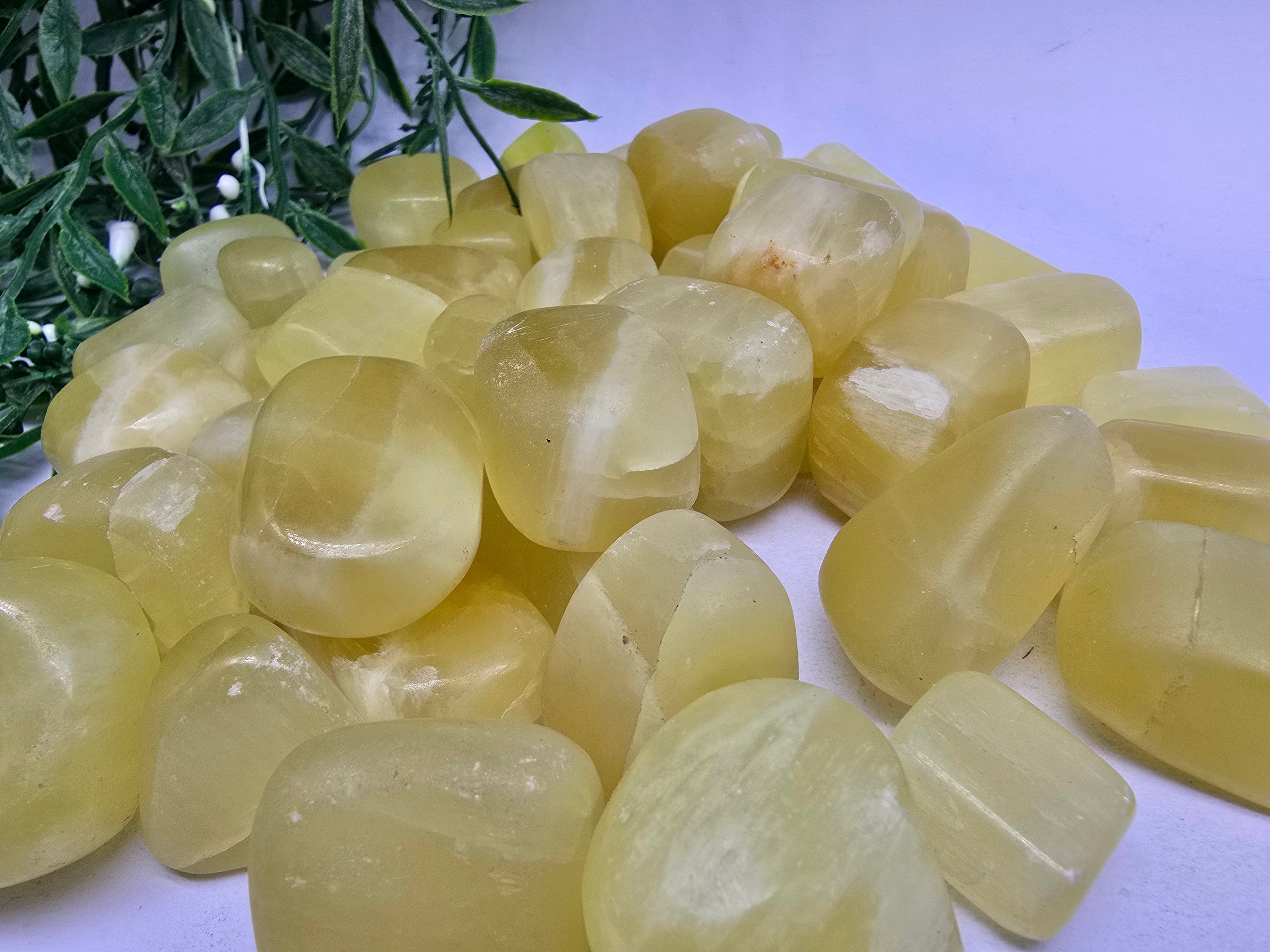 Lemon Calcite Tumbled Stone Crystal Wellness