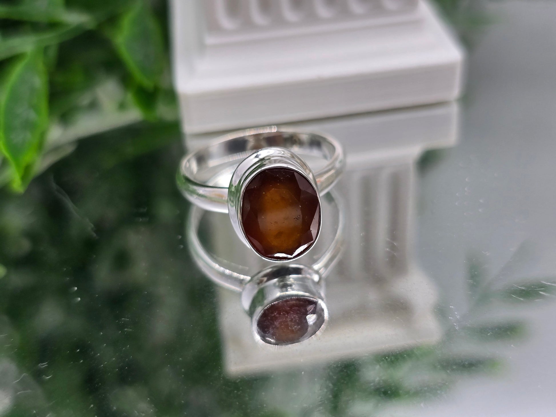 Hessonite Garnet Ring – Stone of Confidence & Success Crystal Wellness