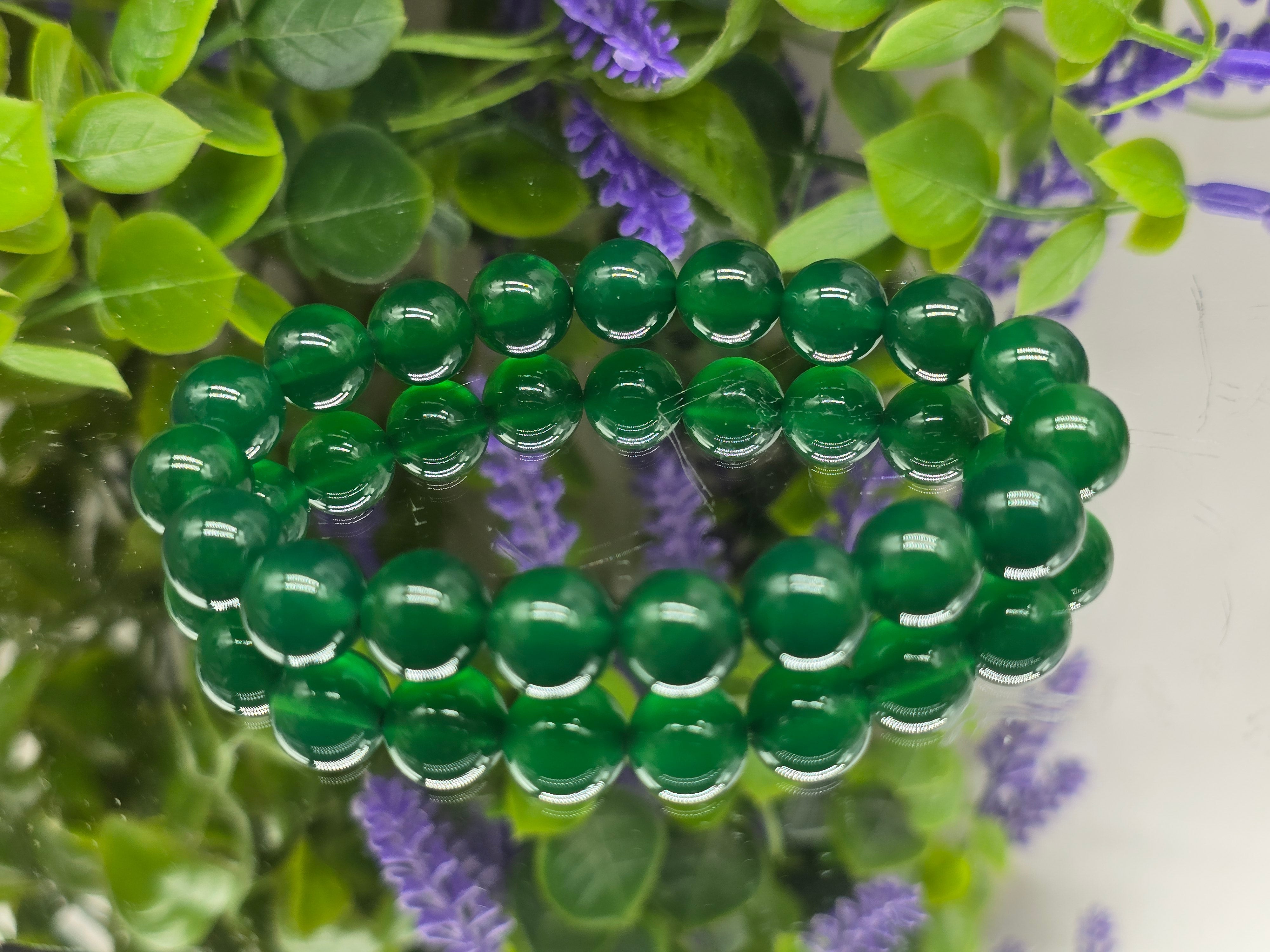Green Onyx Beads Bracelet Crystal Wellness